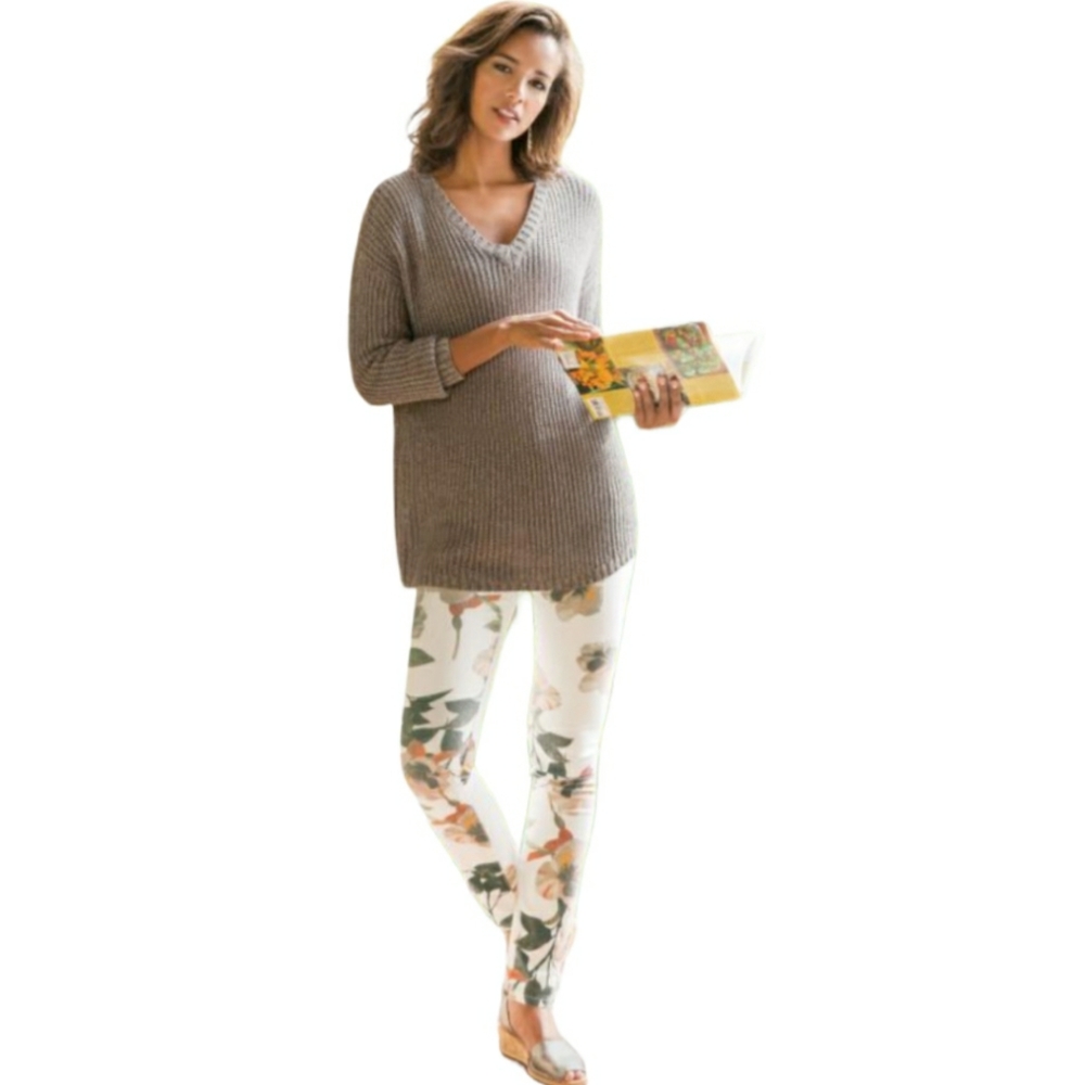 4/$25 Soft Surroundings Petite Floral Ankle Jeans